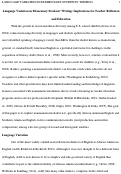 Cover page of Language Variation in Elementary Students’ Writing