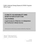 Cover page: Legal Analysis of Barriers to Adaption for California’s Water Sector