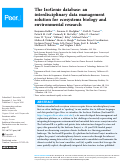 Cover page: The IsoGenie database: an interdisciplinary data management solution for ecosystems biology and environmental research