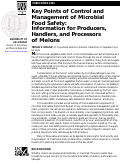 Cover page of Key Points of Control and Management for Microbial Food Safety: Information for Producers, Handlers, and Processors of Melons.