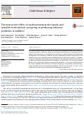 Cover page: The interactive effect of maltreatment in the family and unstable institutional caregiving in predicting behavior problems in toddlers