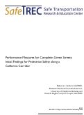Cover page: Performance Measures for Complete, Green Streets: Initial Findings for Pedestrian Safety along a California Corridor