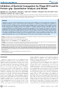 Cover page: Inhibition of Bacterial Conjugation by Phage M13 and Its Protein g3p: Quantitative Analysis and Model