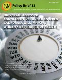 Cover page: Universal Access to Contraceptives Under Covered California Will Improve Women's Reproductive Health