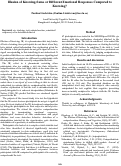 Cover page: Illusion of Knowing-Same or Different Emotional Responses Compared to Knowing?