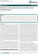 Cover page: Advances in drug therapy for systemic lupus erythematosus