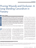 Cover page: Pruning wounds and occlusion: A long-standing conundrum in forestry