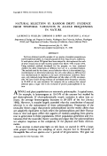 Cover page: Natural selection vs. random drift: evidence from temporal variation in allele frequencies in nature.
