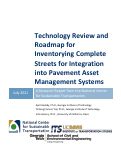 Cover page: Technology Review and Roadmap for Inventorying Complete Streets for Integration into Pavement Asset Management Systems