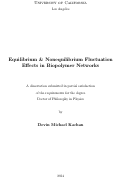 Cover page: Equilibrium &amp; Nonequilibrium Fluctuation Effects in Biopolymer Networks