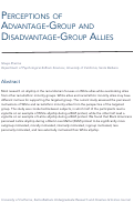 Cover page: Perceptions of Advantage-Group and Disadvantage-Group Allies