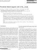 Cover page: Percolation limited magnetic order in Eu1-xCaxB6