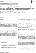 Cover page: Hyperintense signal alteration in the suprapatellar fat pad on MRI is associated with degeneration of the patellofemoral joint over 48 months: data from the Osteoarthritis Initiative