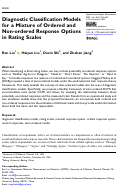 Cover page: Diagnostic Classification Models for a Mixture of Ordered and Non-ordered Response Options in Rating Scales