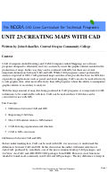 Cover page: Unit 23: Creating Maps with CAD