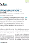 Cover page: Dynamic Patterns of Transcript Abundance of Transposable Element Families in Maize