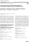 Cover page of Urban Environments, Health, and Environmental Sustainability: Findings From the SALURBAL Study