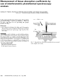 Cover page: Measurement of tissue absorption coefficients by use of interferometric photothermal spectroscopy: erratum