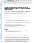 Cover page: Changes in patellofemoral and tibiofemoral joint cartilage damage and bone marrow lesions over 7 years: the Multicenter Osteoarthritis Study