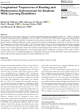 Cover page: Longitudinal Trajectories of Reading and Mathematics Achievement for Students With Learning Disabilities.