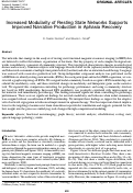 Cover page: Increased Modularity of Resting State Networks Supports Improved Narrative Production in Aphasia Recovery