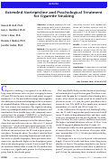 Cover page: Extended nortriptyline and psychological treatment for cigarette smoking