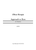 Cover page: Approach to Zion