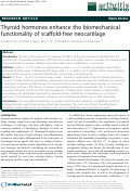 Cover page: Thyroid hormones enhance the biomechanical functionality of scaffold-free neocartilage