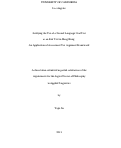 Cover page: Justifying the Use of a Second Language Oral Test as an Exit Test in Hong Kong: An Application of Assessment Use Argument Framework