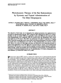 Cover page: Photodynamic Therapy of the Rat Endometrium by Systemic and Topical Administration of Tin Ethyl Etiopurpurin