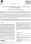 Cover page: A model of human physiology and comfort for assessing complex thermal environments