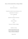 Cover page: Essays on Environmental Policy in Energy Markets