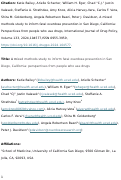 Cover page: A mixed methods study to inform fatal overdose prevention in San Diego, California: perspectives from people who use drugs