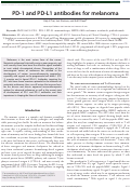 Cover page: PD-1 and PD-L1 antibodies for melanoma