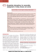 Cover page: Perspiration interventions for conservative management of kidney disease and uremia.