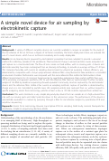 Cover page: A simple novel device for air sampling by electrokinetic capture