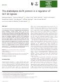 Cover page: The Arabidopsis ALF4 protein is a regulator of SCF E3 ligases.