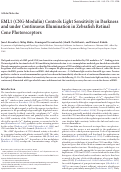 Cover page: EML1 (CNG-Modulin) Controls Light Sensitivity in Darkness and under Continuous Illumination in Zebrafish Retinal Cone Photoreceptors