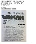 Cover page of The History of Women's Studies is a History of Conflict