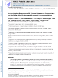 Cover page: Assessing the Exposome with External Measures: Commentary on the State of the Science and Research Recommendations