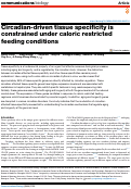 Cover page: Circadian-driven tissue specificity is constrained under caloric restricted feeding conditions.