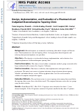 Cover page: Design, implementation, and evaluation of a pharmacist-led outpatient benzodiazepine-tapering clinic