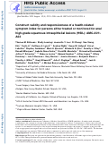 Cover page: Construct validity and responsiveness of a health-related symptom index for persons either treated or monitored for anal high-grade squamous intraepithelial lesions (HSIL): AMC-A01/-A03.