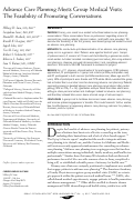 Cover page: Advance Care Planning Meets Group Medical Visits: The Feasibility of Promoting Conversations