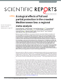 Cover page: Ecological effects of full and partial protection in the crowded Mediterranean Sea: a regional meta-analysis