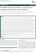 Cover page: The MAPP research network: a novel study of urologic chronic pelvic pain syndromes