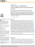 Cover page: ProtDataTherm: A database for thermostability analysis and engineering of proteins