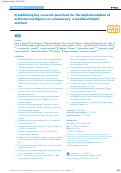 Cover page: Establishing key research questions for the implementation of artificial intelligence in colonoscopy: a modified Delphi method