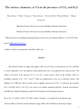 Cover page: The surface chemistry of Cu in the presence of CO2 and H2O