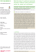 Cover page: Work that body: fin and body movements determine herbivore feeding performance within the natural reef environment